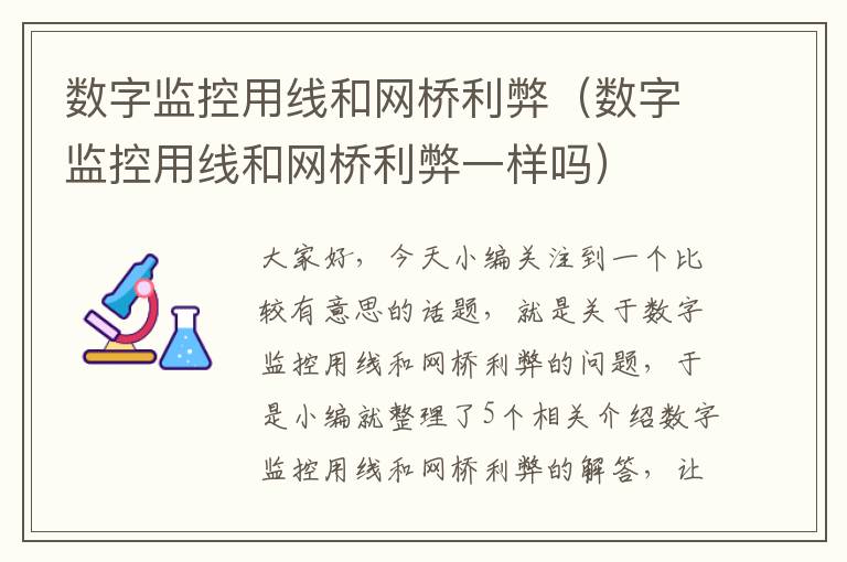 数字监控用线和网桥利弊（数字监控用线和网桥利弊一样吗）