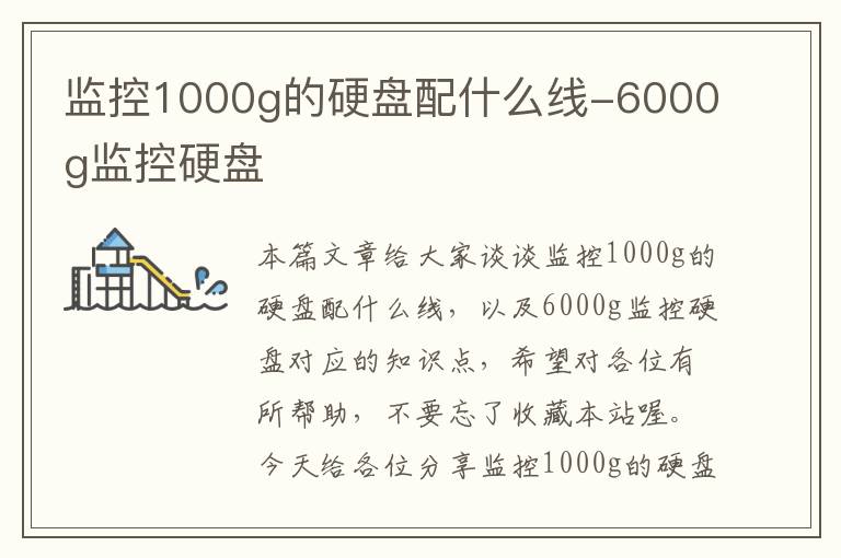 监控1000g的硬盘配什么线-6000g监控硬盘