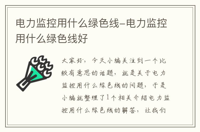 电力监控用什么绿色线-电力监控用什么绿色线好