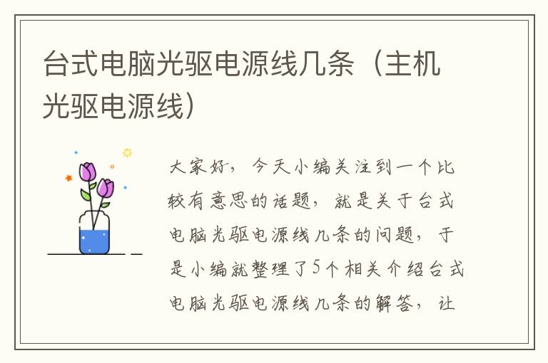 台式电脑光驱电源线几条（主机光驱电源线）