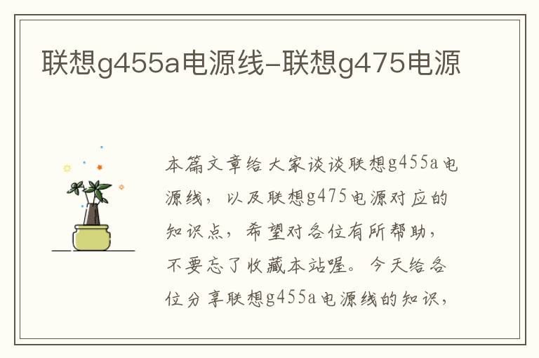 联想g455a电源线-联想g475电源