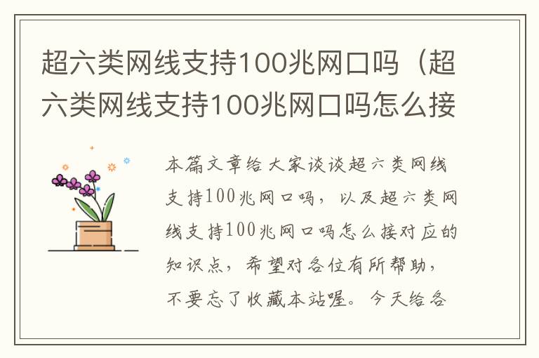 超六类网线支持100兆网口吗（超六类网线支持100兆网口吗怎么接）