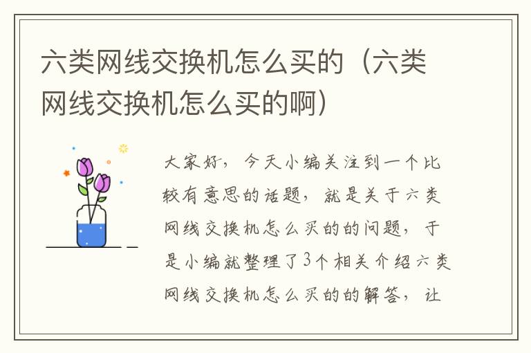 六类网线交换机怎么买的（六类网线交换机怎么买的啊）