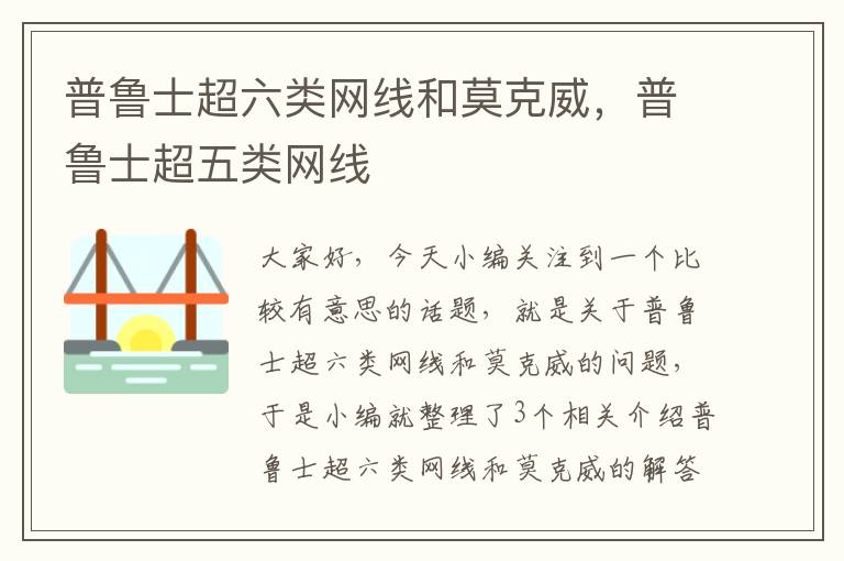 普鲁士超六类网线和莫克威，普鲁士超五类网线