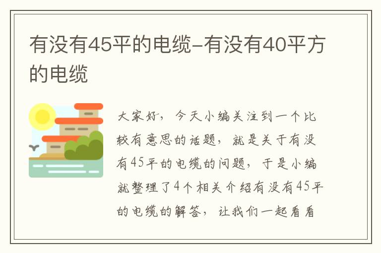 有没有45平的电缆-有没有40平方的电缆