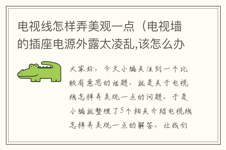 电视线怎样弄美观一点（电视墙的插座电源外露太凌乱,该怎么办?）