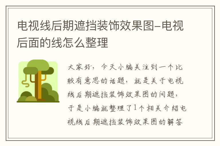 电视线后期遮挡装饰效果图-电视后面的线怎么整理