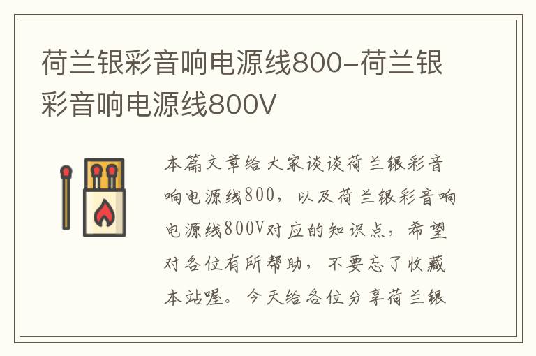 荷兰银彩音响电源线800-荷兰银彩音响电源线800V