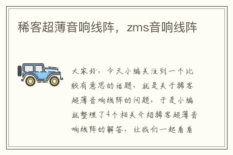 稀客超薄音响线阵，zms音响线阵