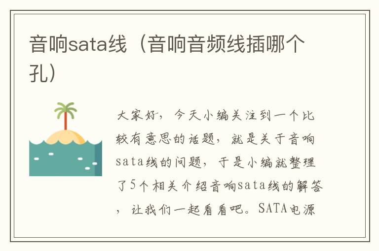 音响sata线（音响音频线插哪个孔）