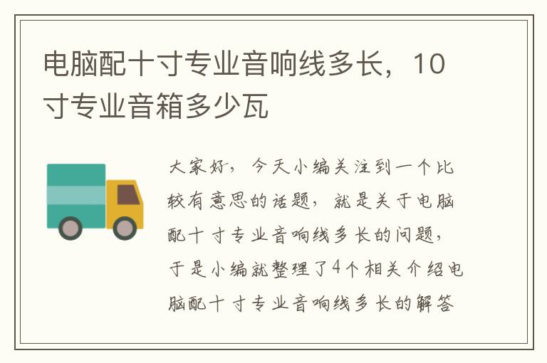 电脑配十寸专业音响线多长，10寸专业音箱多少瓦