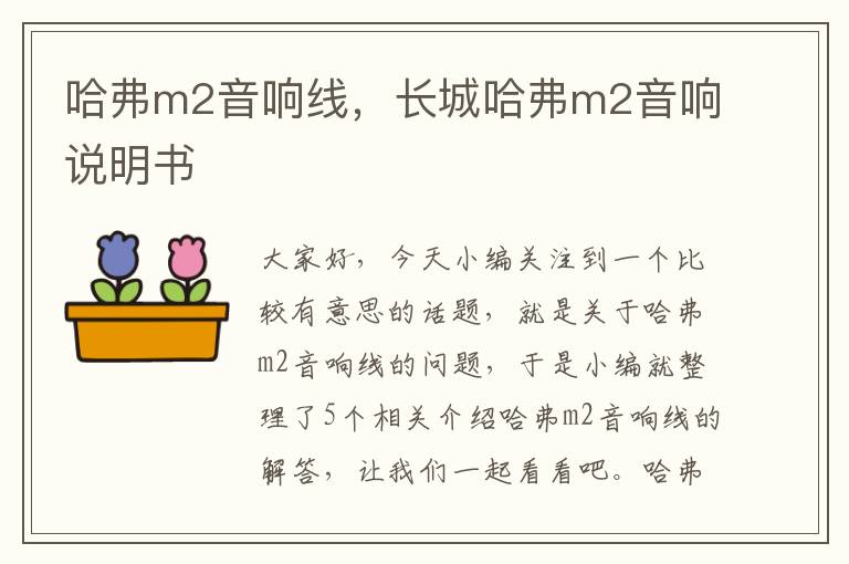 哈弗m2音响线，长城哈弗m2音响说明书