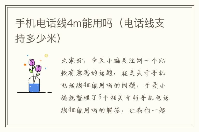 手机电话线4m能用吗（电话线支持多少米）