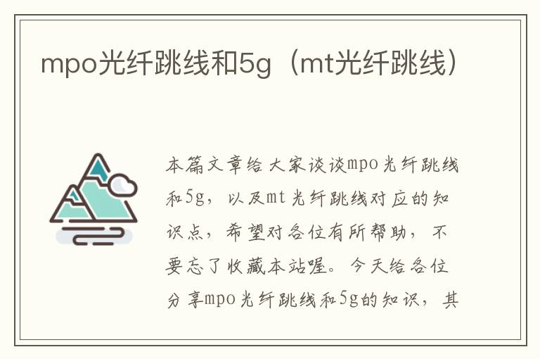 mpo光纤跳线和5g（mt光纤跳线）