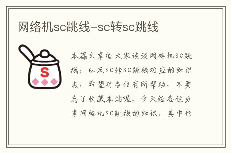 网络机sc跳线-sc转sc跳线