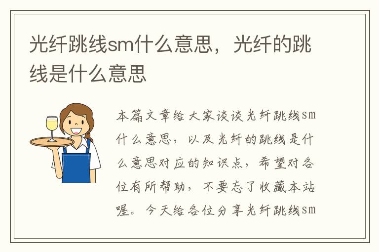 光纤跳线sm什么意思，光纤的跳线是什么意思